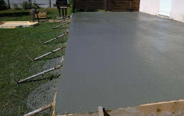 terrasse sur dalle béton